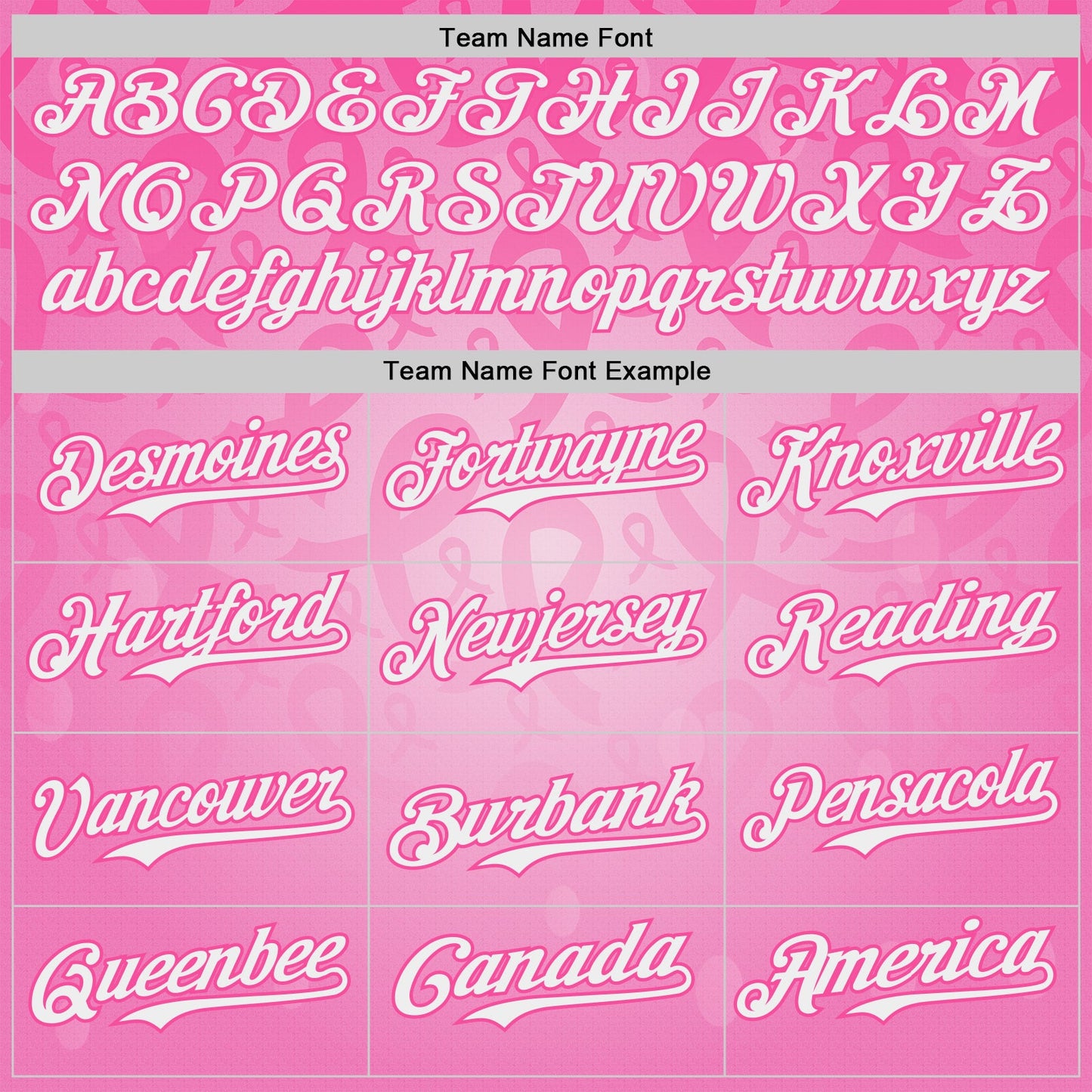 Custom Pink-White Breast Cancer Awareness Pink Ribbon Support Authentic Baseball Jersey