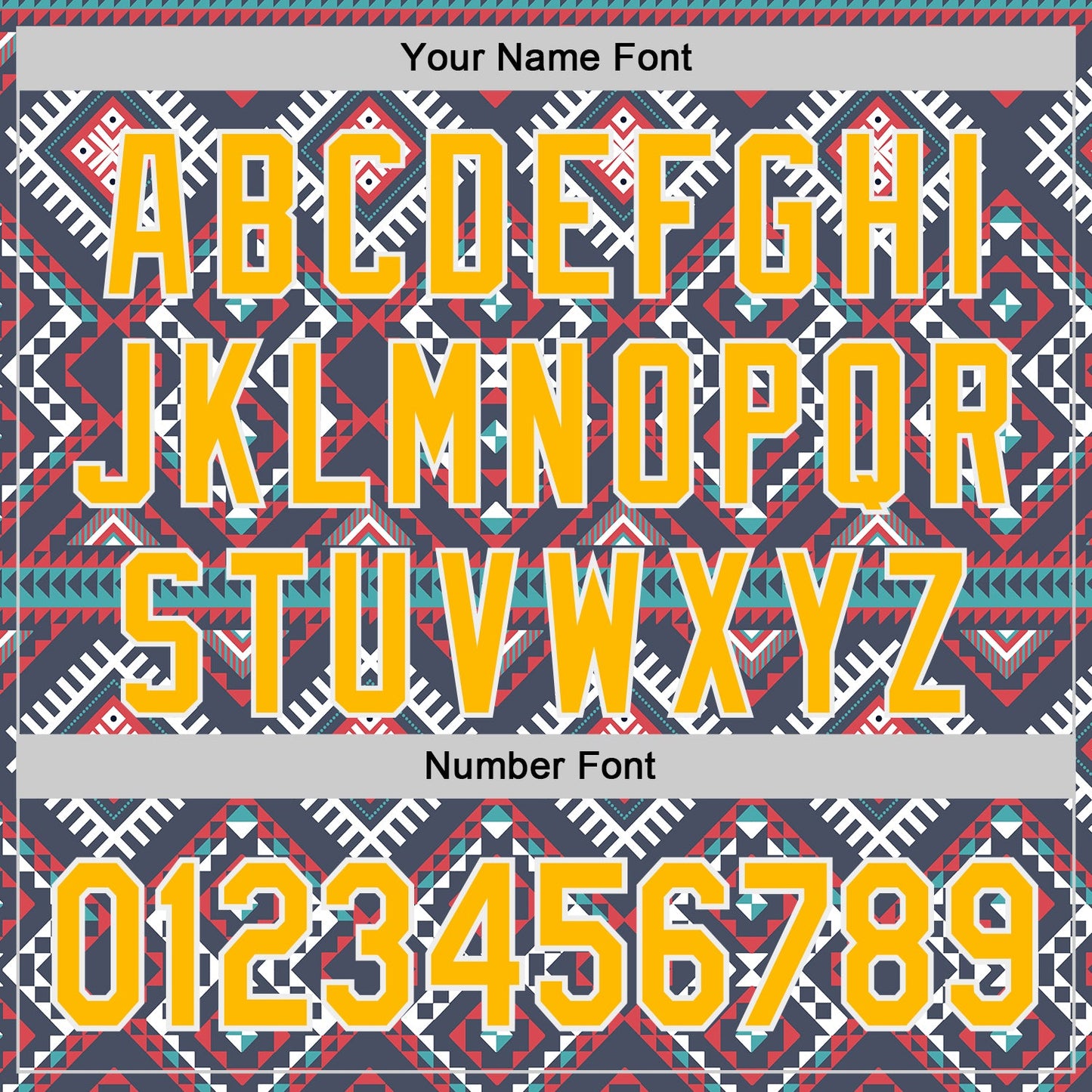 Custom Navy Gold Red Green-White Burning Man Aztec Tribal Geometric Authentic Baseball Jersey