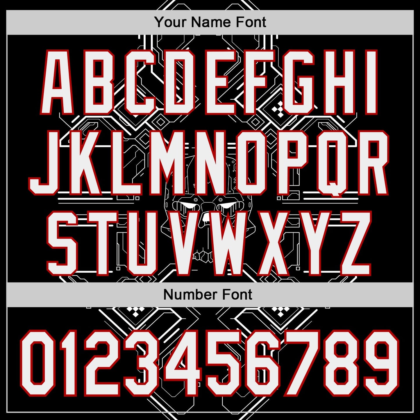 Custom Black White-Red Cyberpunk Futuristic Rave Authentic Baseball Jersey