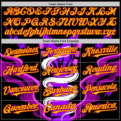 Custom Black Gold Purple Pink-Red Psychedelic Music Festival Rave Authentic Baseball Jersey