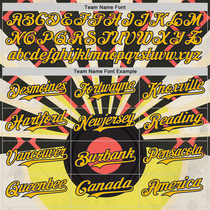 Custom Gold-Navy Burning Man Music Record Authentic Baseball Jersey