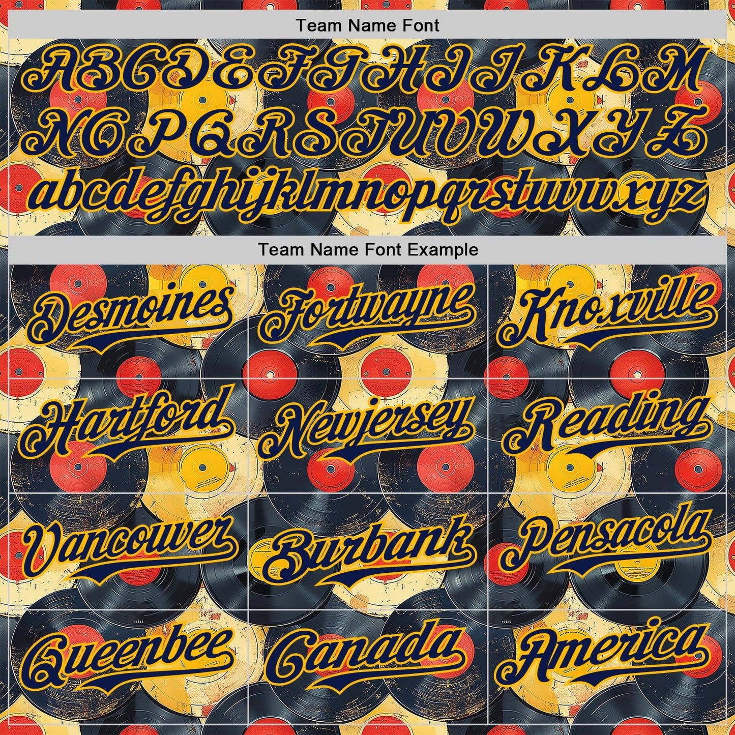 Custom Black Navy-Gold Burning Man Music Record Authentic Baseball Jersey