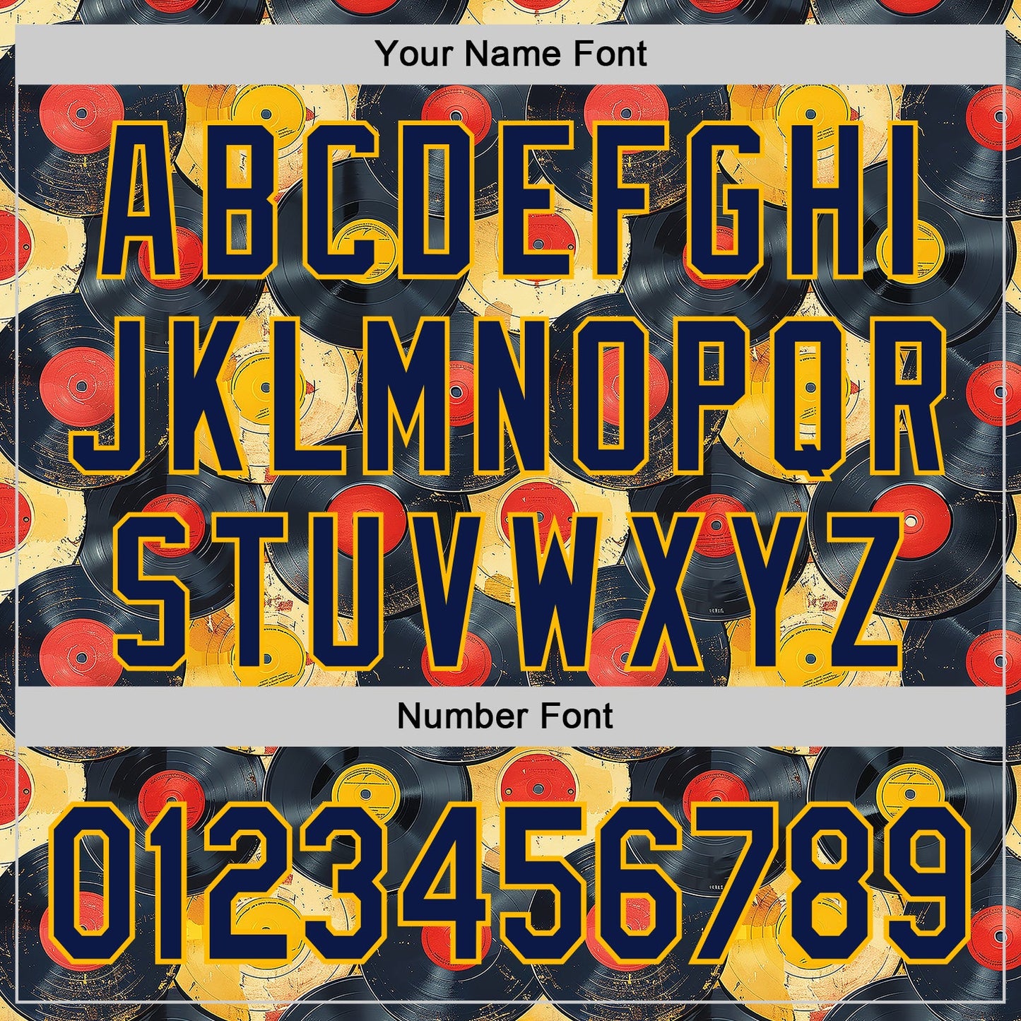 Custom Black Navy-Gold Burning Man Music Record Authentic Baseball Jersey