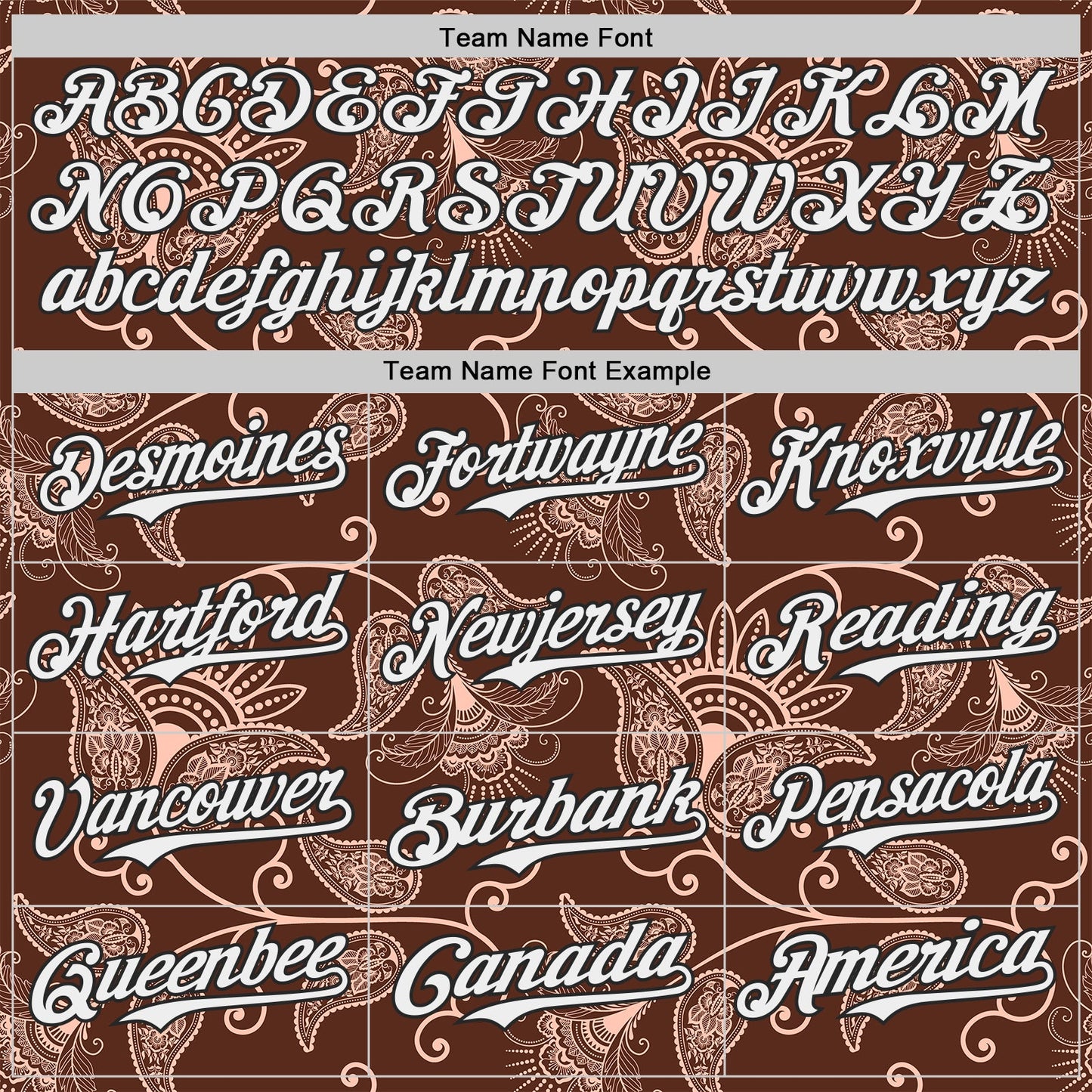 Custom Brown White-Black Burning Man Paisley Bandana Rave Authentic Baseball Jersey
