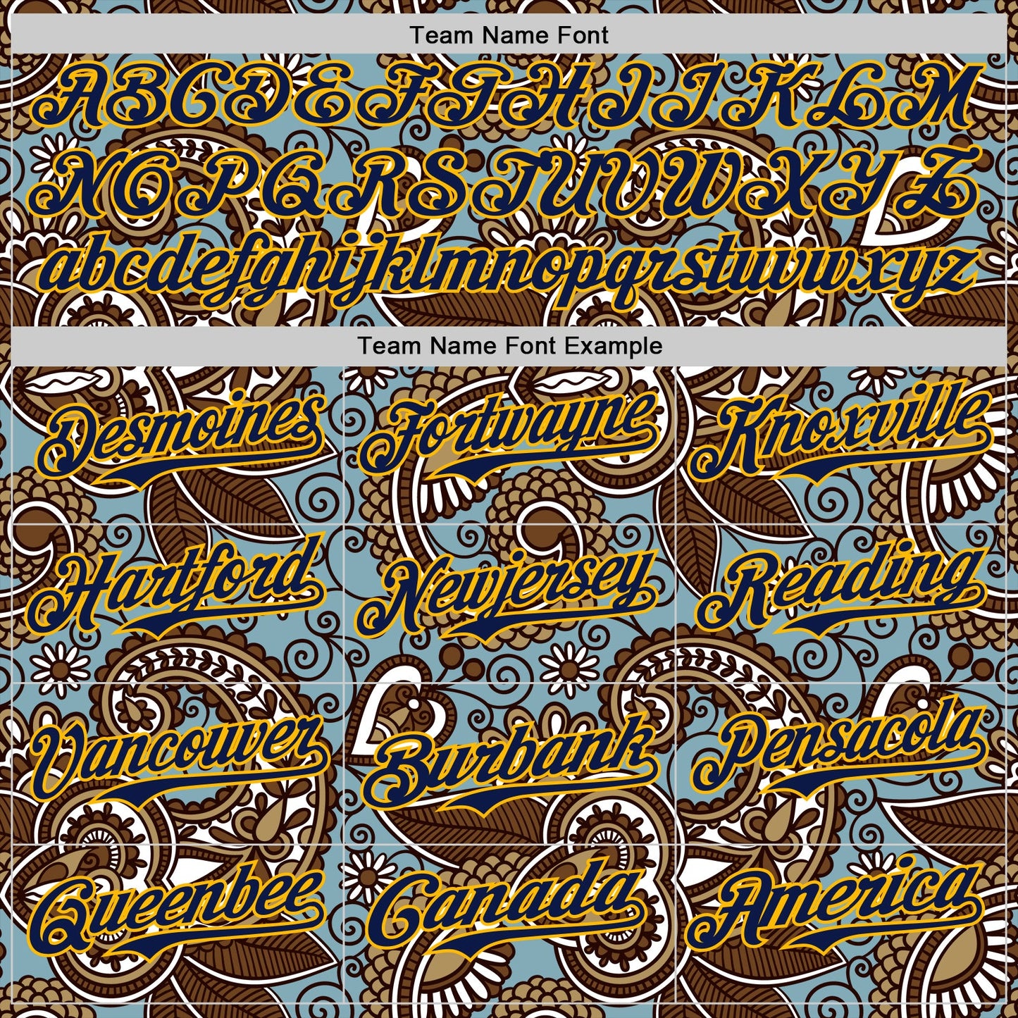 Custom Blue Navy-Gold Burning Man Paisley Bandana Rave Authentic Baseball Jersey