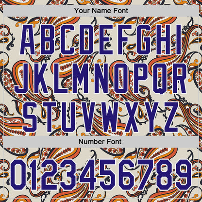 Custom White-Dark Purple Burning Man Paisley Bandana Rave Authentic Baseball Jersey