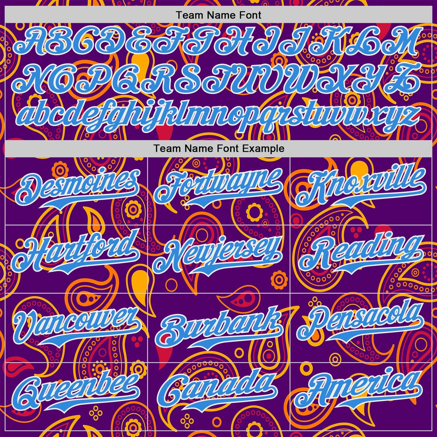 Custom Purple Electric Blue-White Burning Man Paisley Bandana Rave Authentic Baseball Jersey