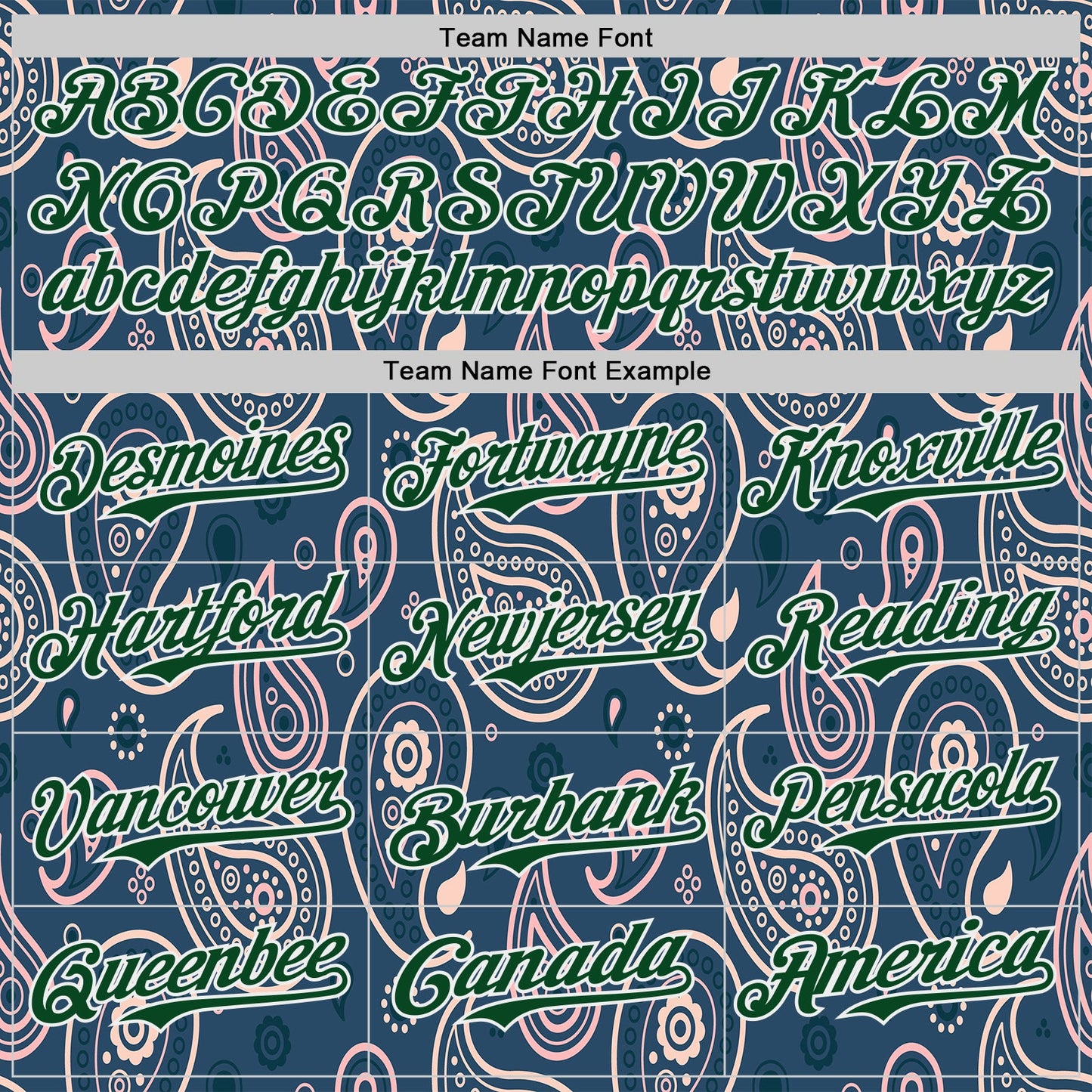 Custom Blue Green-White Burning Man Paisley Bandana Rave Authentic Baseball Jersey
