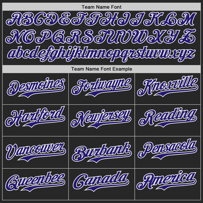 Custom Black USA Flag Camo White-Dark Purple Gradient Digital Camouflage Stars & Stripes Two Tone Authentic Baseball Jersey
