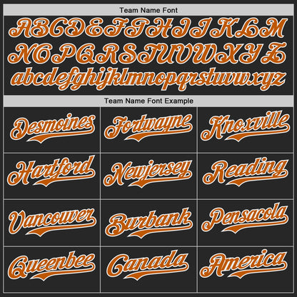 Custom Black USA Flag Camo White-Texas Orange Gradient Digital Camouflage Stars & Stripes Two Tone Authentic Baseball Jersey