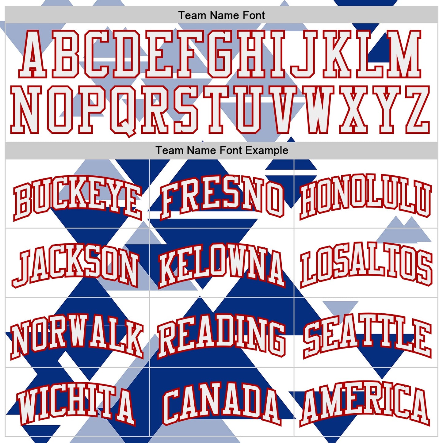 Custom White Red-Royal Triangle Shapes Geometric Round Neck Sublimation Basketball Uniform Jersey