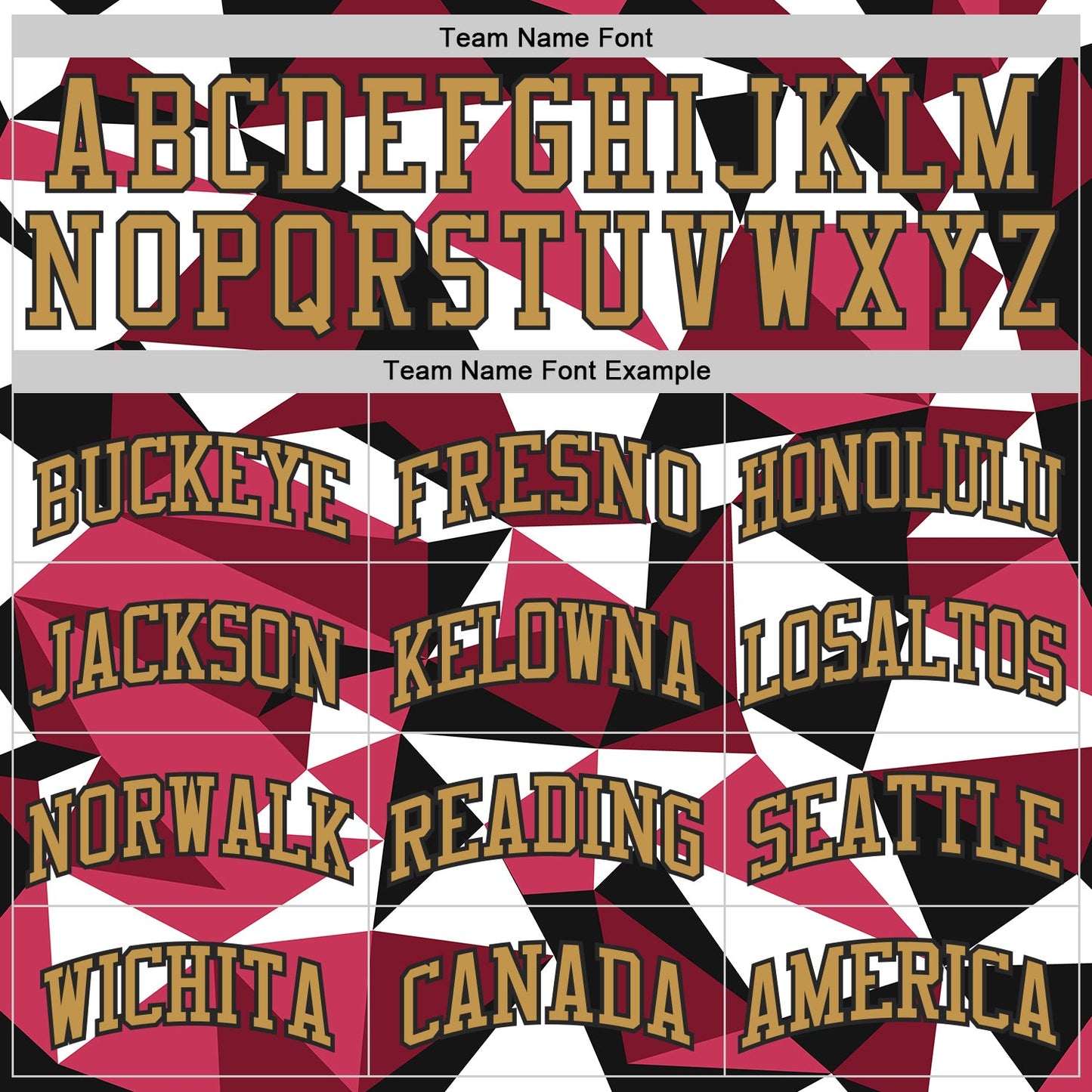 Custom Black Old Gold-Red Triangle Shapes Geometric Round Neck Sublimation Basketball Uniform Jersey