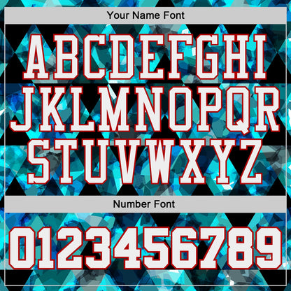 Custom Black White Blue-Red Diamond Geometric Round Neck Sublimation Basketball Uniform Jersey