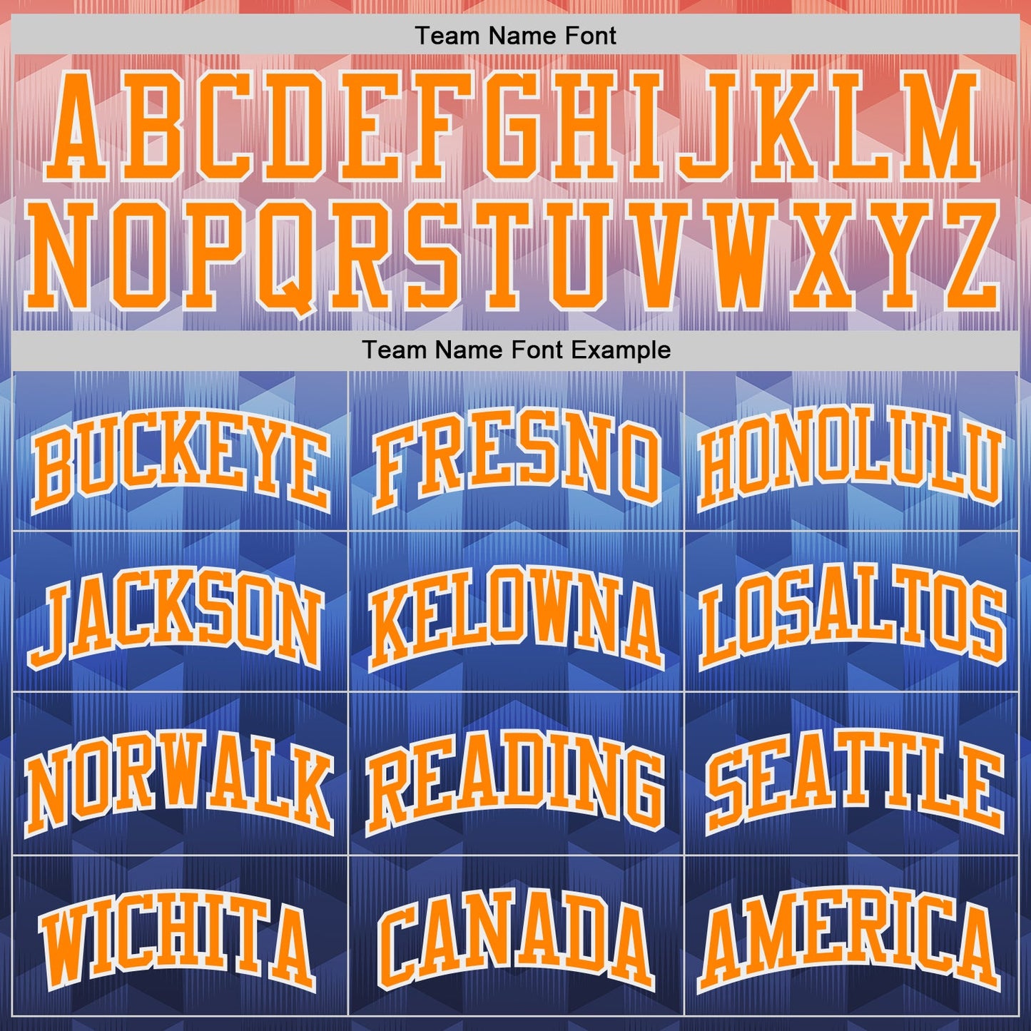 Custom Blue Bay Orange-White Geometric Gradient Round Neck Sublimation Basketball Uniform Jersey