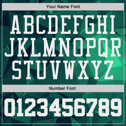 Custom Green-White Diamond Shapes Geometric Round Neck Sublimation Basketball Uniform Jersey