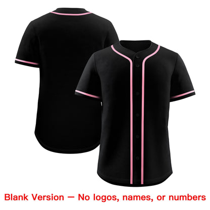 Custom Black Light Pink Classic Style Baseball Jersey Stitched Sports Uniform Personalized For Teams