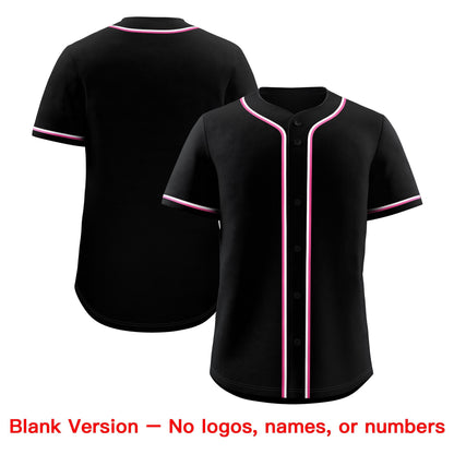 Custom Black Pink Classic Style Baseball Jersey Stitched Sports Uniform Personalized For Teams