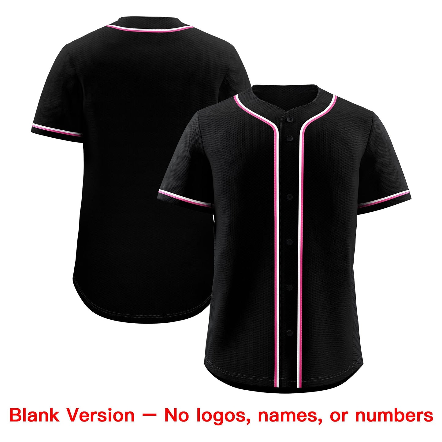 Custom Black Pink Classic Style Baseball Jersey Stitched Sports Uniform Personalized For Teams