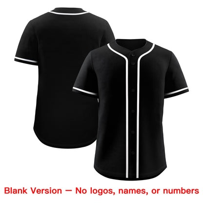 Custom Black White Classic Style Baseball Jersey Stitched Sports Uniform Personalized For Teams