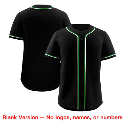 Custom Black Kelly Green Classic Style Baseball Jersey Stitched Sports Uniform Personalized For Teams