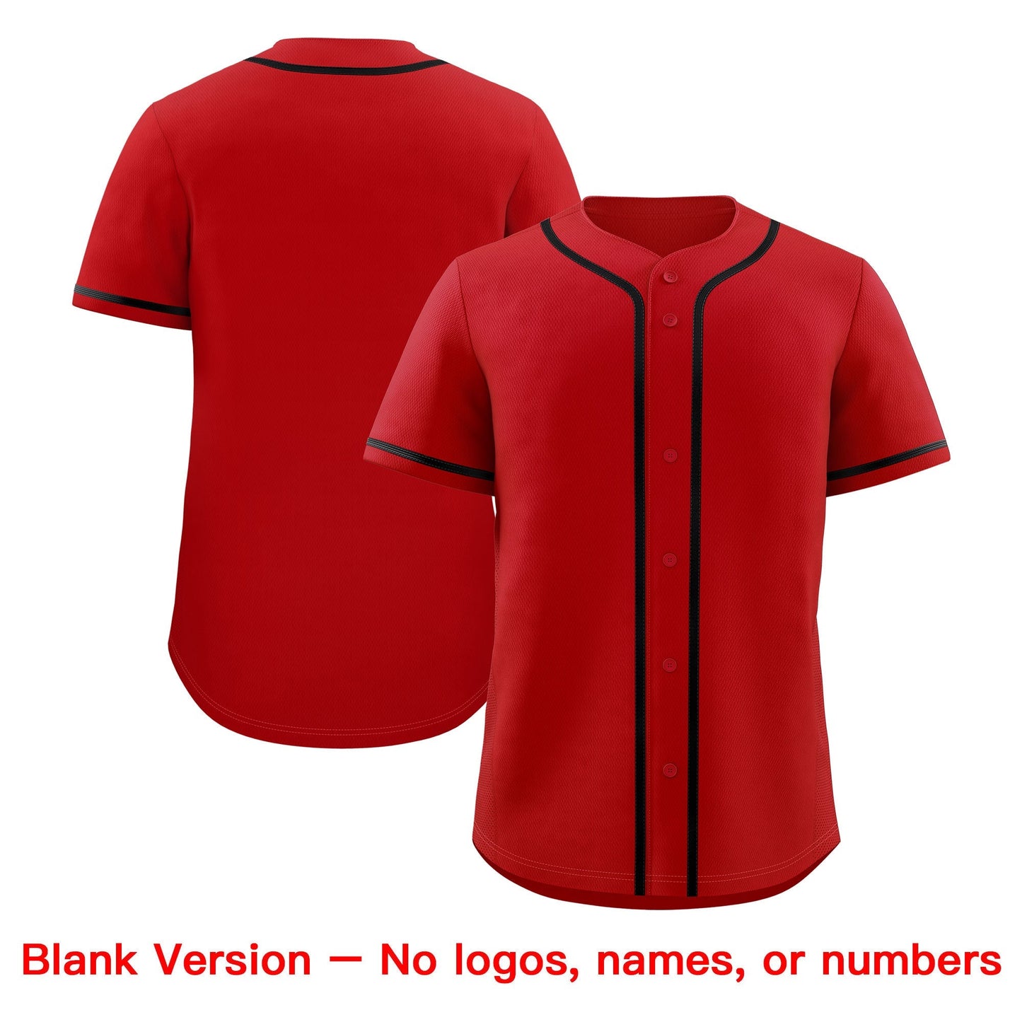 Custom Red Black Classic Style Baseball Jersey Stitched Sports Uniform Personalized For Teams