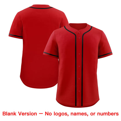 Custom Red Black Classic Style Baseball Jersey Stitched Sports Uniform Personalized For Teams