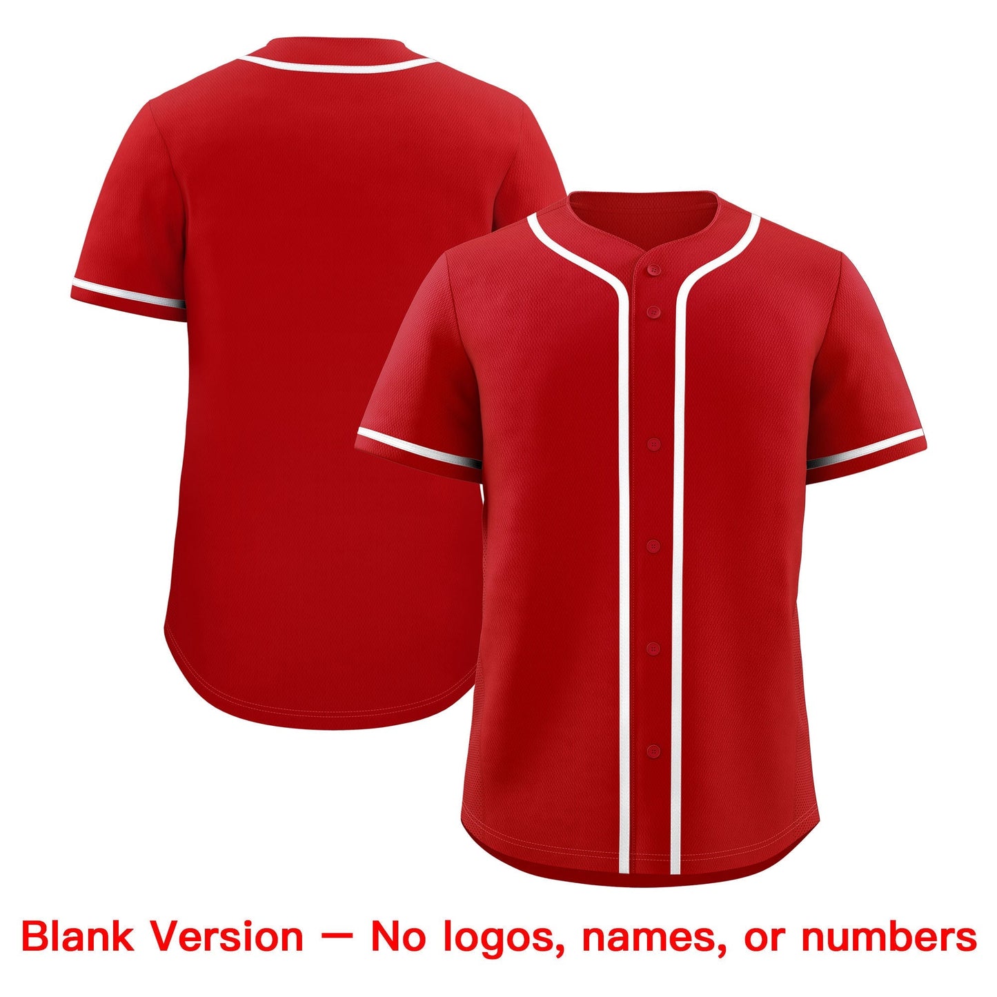Custom Red White Classic Style Baseball Jersey Stitched Sports Uniform Personalized For Teams