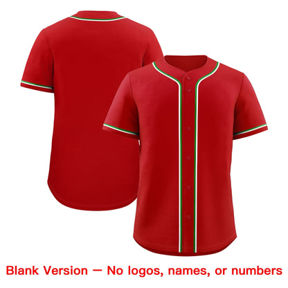 Custom Red Kelly Green Classic Style Baseball Jersey Stitched Sports Uniform Personalized For Teams