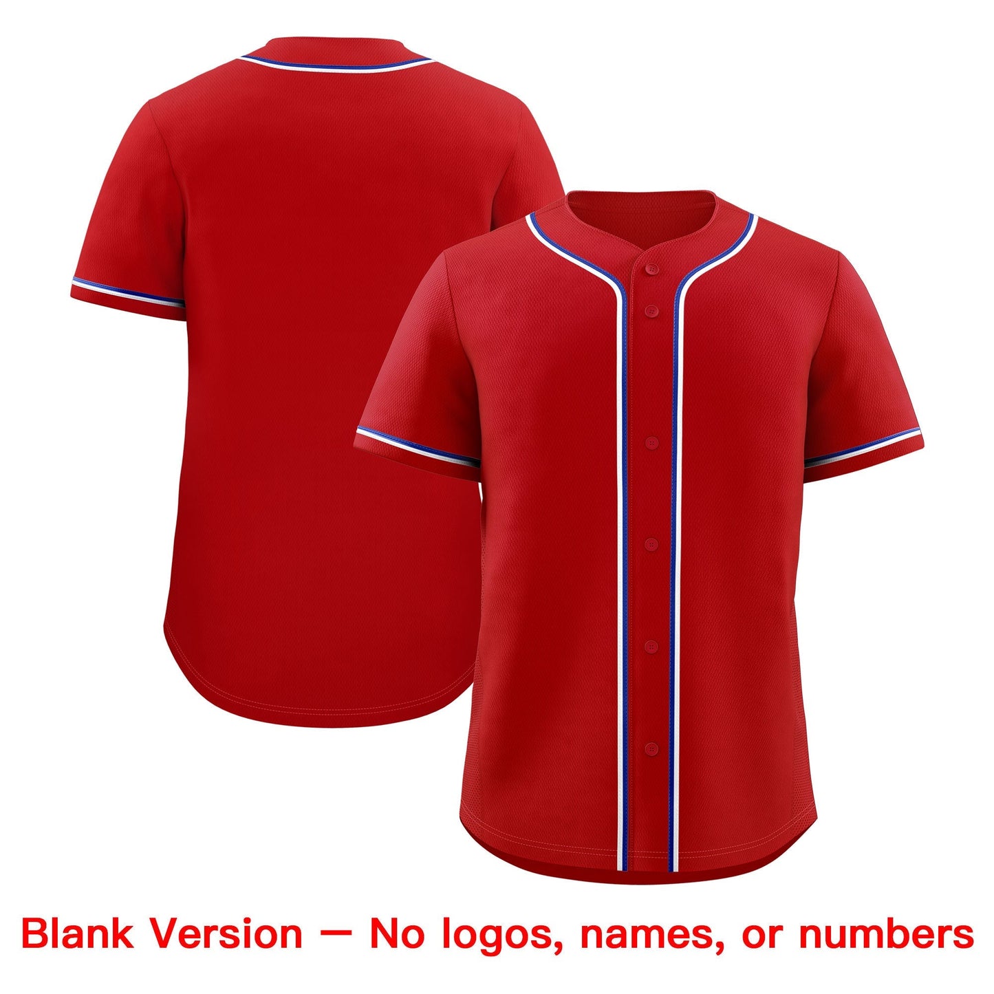 Custom Red Royal Classic Style Baseball Jersey Stitched Sports Uniform Personalized For Teams