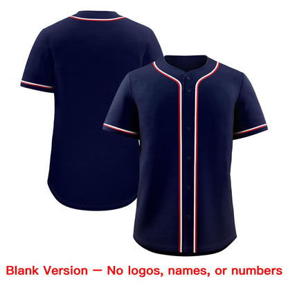 Custom Navy Red Classic Style Baseball Jersey Stitched Sports Uniform Personalized For Teams