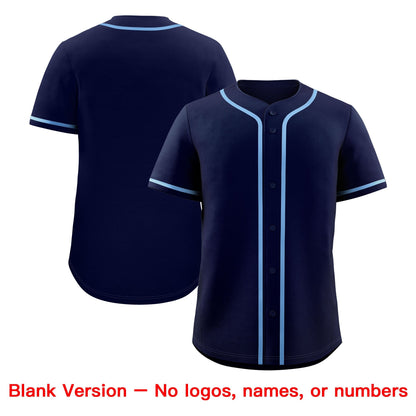 Custom Navy Powder Blue Classic Style Baseball Jersey Stitched Sports Uniform Personalized For Teams
