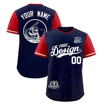 Custom Navy White Classic Style Baseball Jersey Stitched Sports Uniform Personalized For Teams