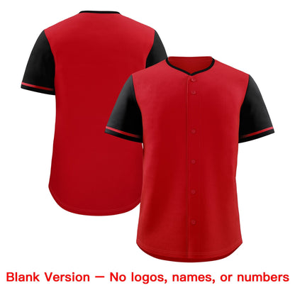 Custom Red Black Classic Style Baseball Jersey Stitched Sports Uniform Personalized For Teams