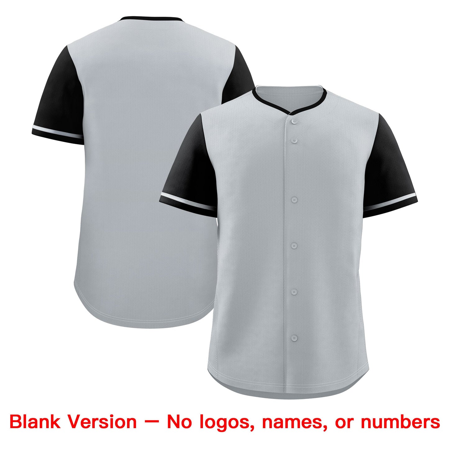 Custom Gray Black Classic Style Baseball Jersey Stitched Sports Uniform Personalized For Teams