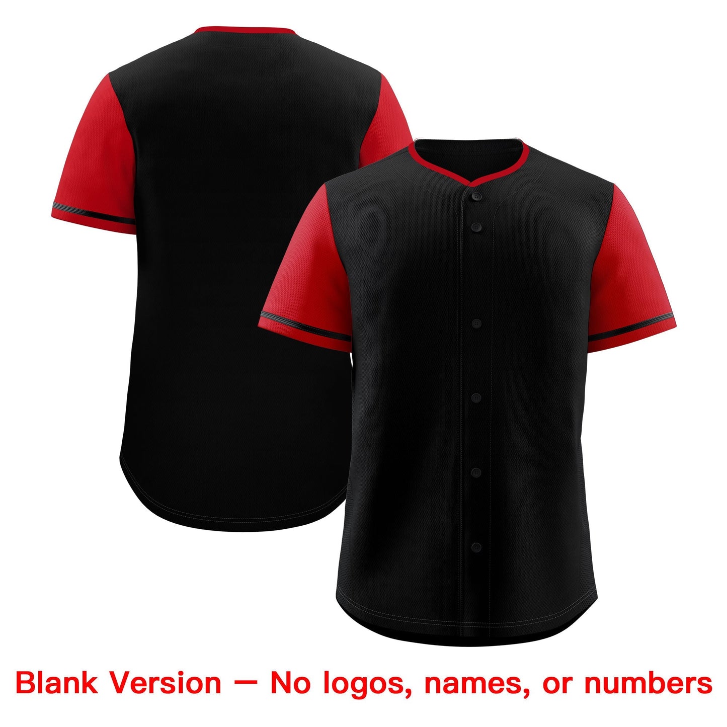 Custom Black Red Classic Style Baseball Jersey Stitched Sports Uniform Personalized For Teams