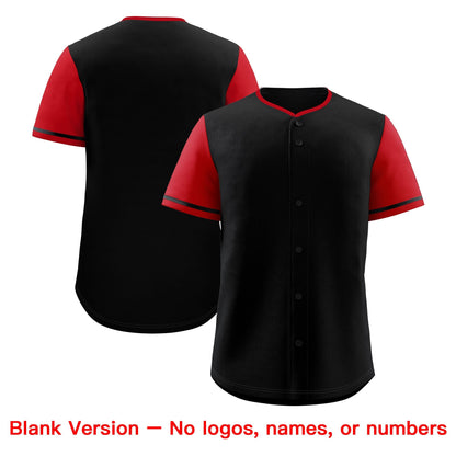 Custom Black Red Classic Style Baseball Jersey Stitched Sports Uniform Personalized For Teams