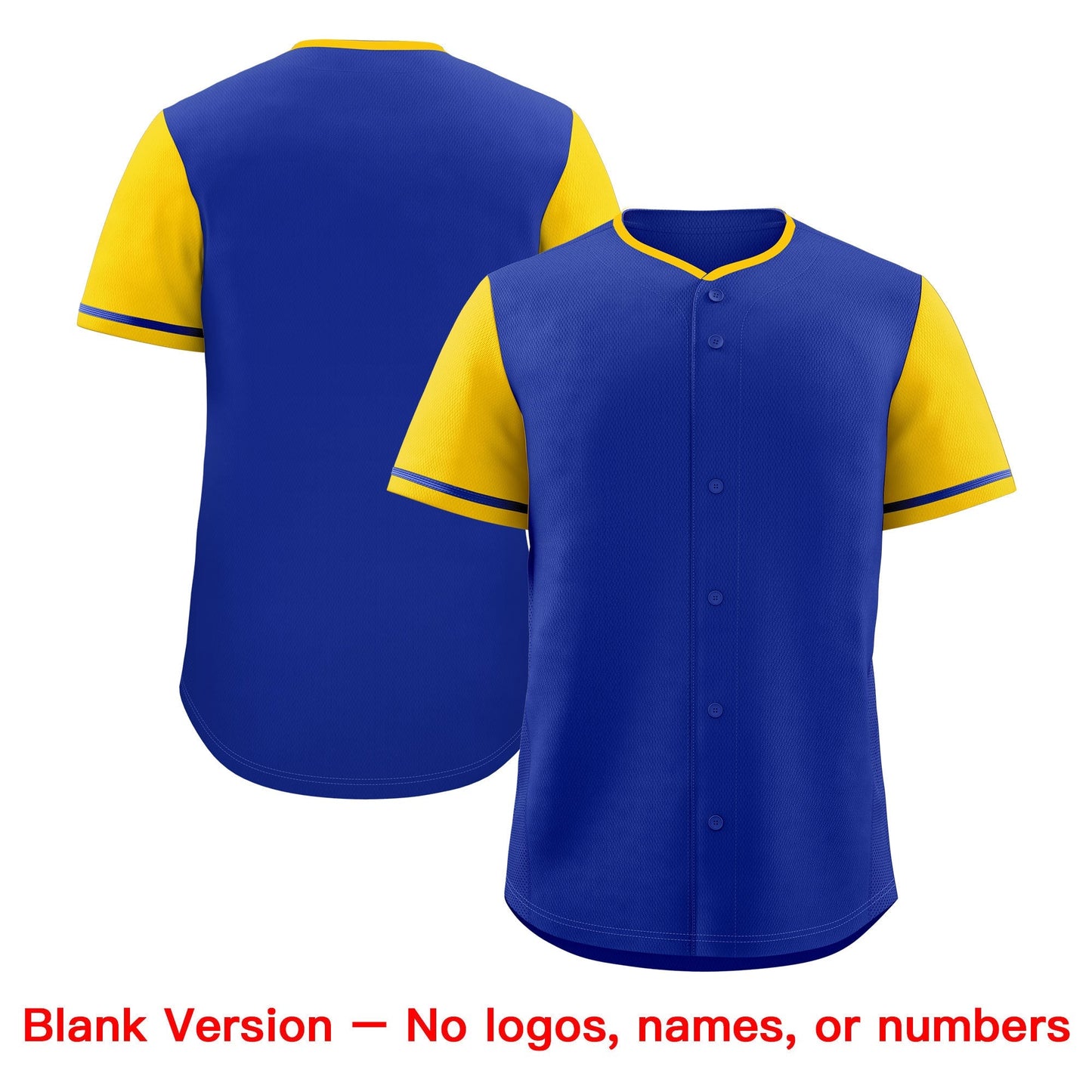 Custom Royal Yellow Classic Style Baseball Jersey Stitched Sports Uniform Personalized For Teams