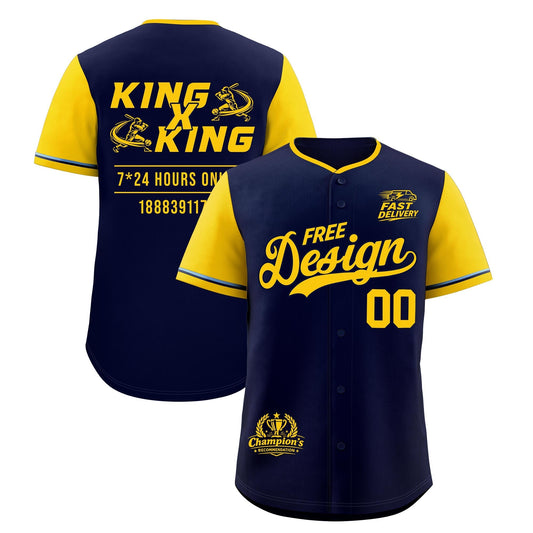 Custom Navy Powder Blue Classic Style Baseball Jersey Stitched Sports Uniform Personalized For Teams