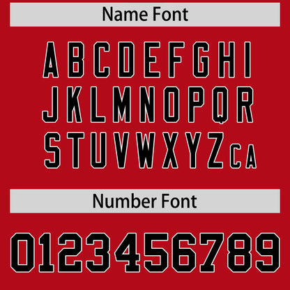 Custom Red Black Reversible Baseball Jersey Classic Style Add Team Name & Player Number Moisture-Wicking