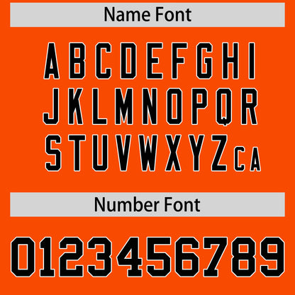 Custom Orange Black Reversible Baseball Jersey Classic Style Add Team Name & Player Number Moisture-Wicking