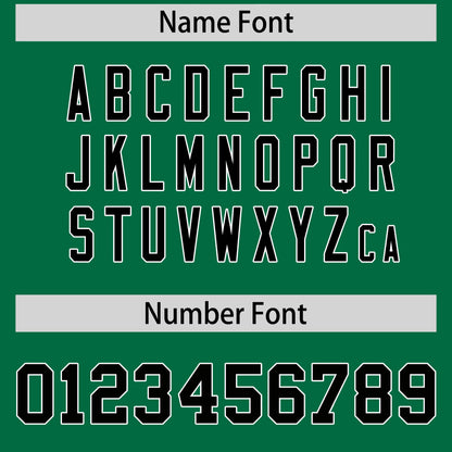 Custom Kelly Green Black Reversible Baseball Jersey Classic Style For Youth Team Design Service