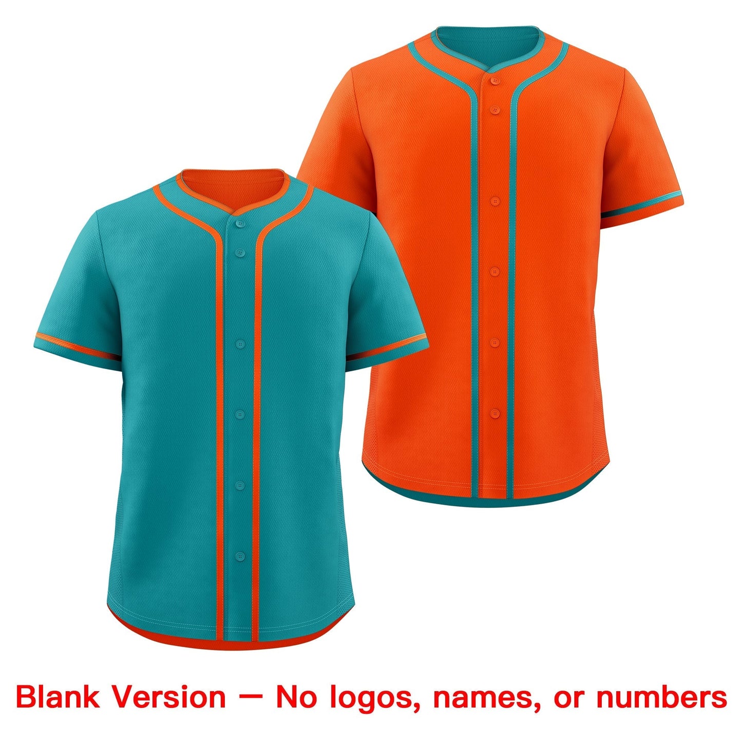Custom Orange White Reversible Baseball Jersey Classic Style Add Team Name & Player Number Moisture-Wicking
