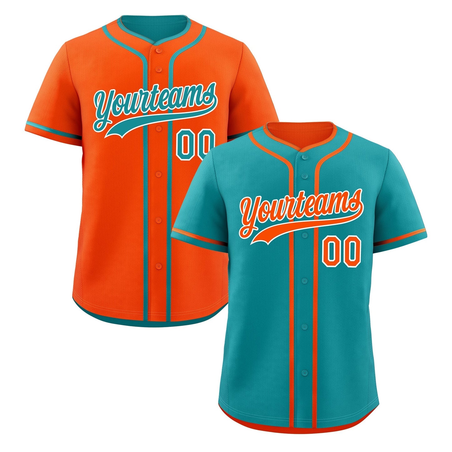 Custom Orange White Reversible Baseball Jersey Classic Style Add Team Name & Player Number Moisture-Wicking
