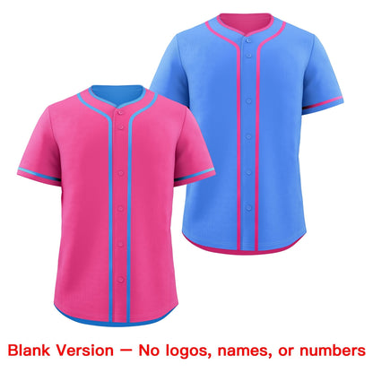 Custom Powder Blue White Reversible Baseball Jersey Classic Style For Youth Team Design Service