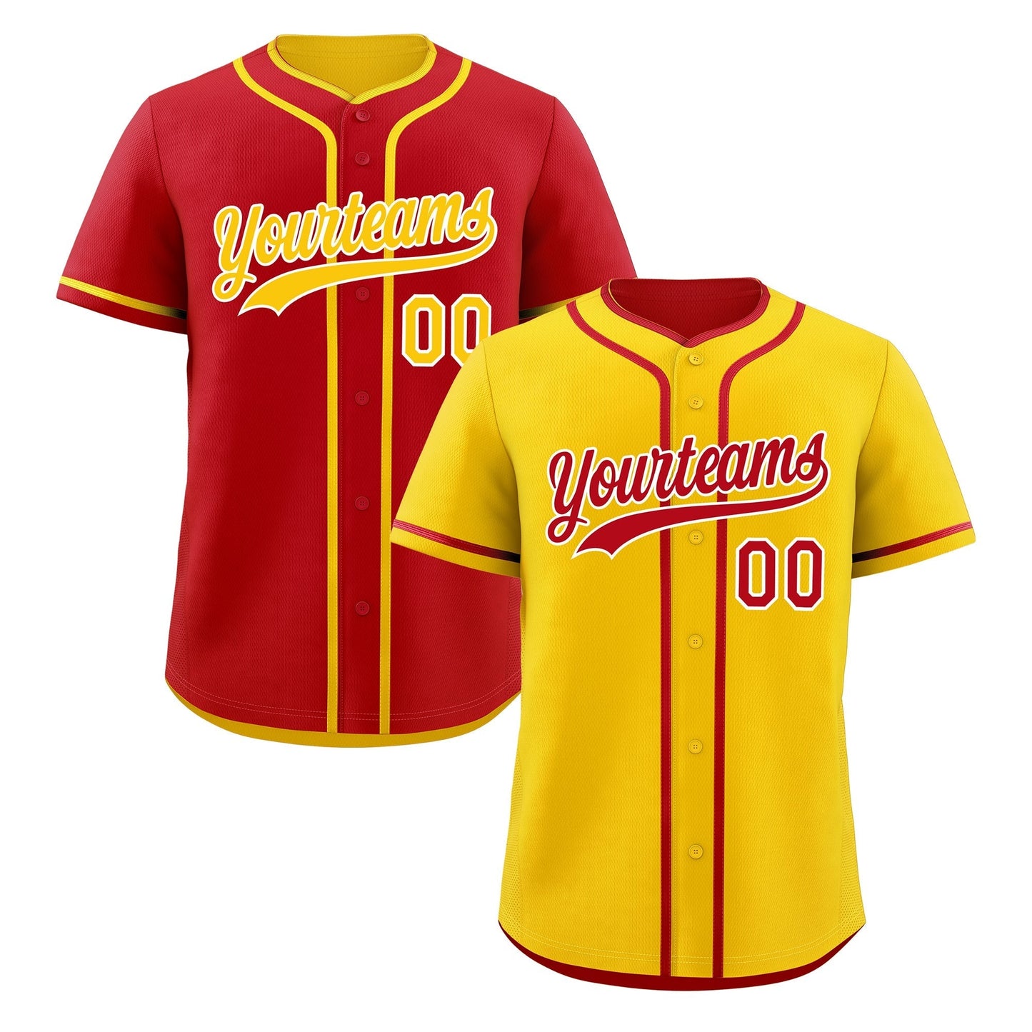 Custom Red White Reversible Baseball Jersey Classic Style For Youth Team Design Service