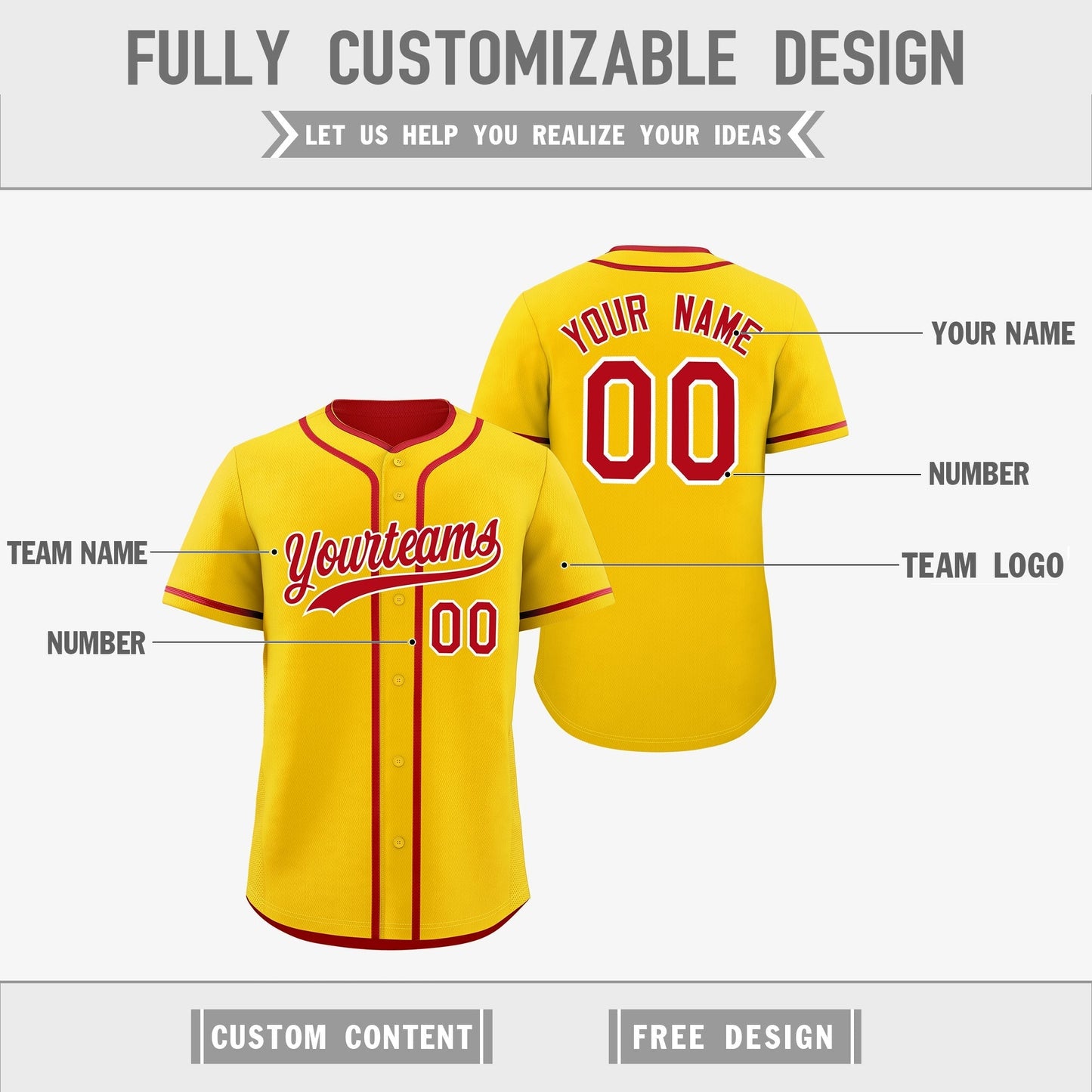 Custom Red White Reversible Baseball Jersey Classic Style For Youth Team Design Service