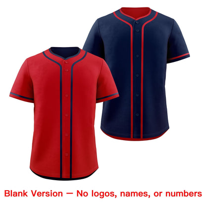 Custom Navy White Reversible Baseball Jersey Classic Style Add Team Name & Player Number Moisture-Wicking
