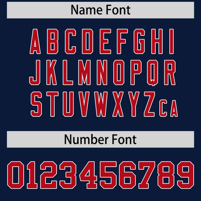 Custom Navy White Reversible Baseball Jersey Classic Style Add Team Name & Player Number Moisture-Wicking