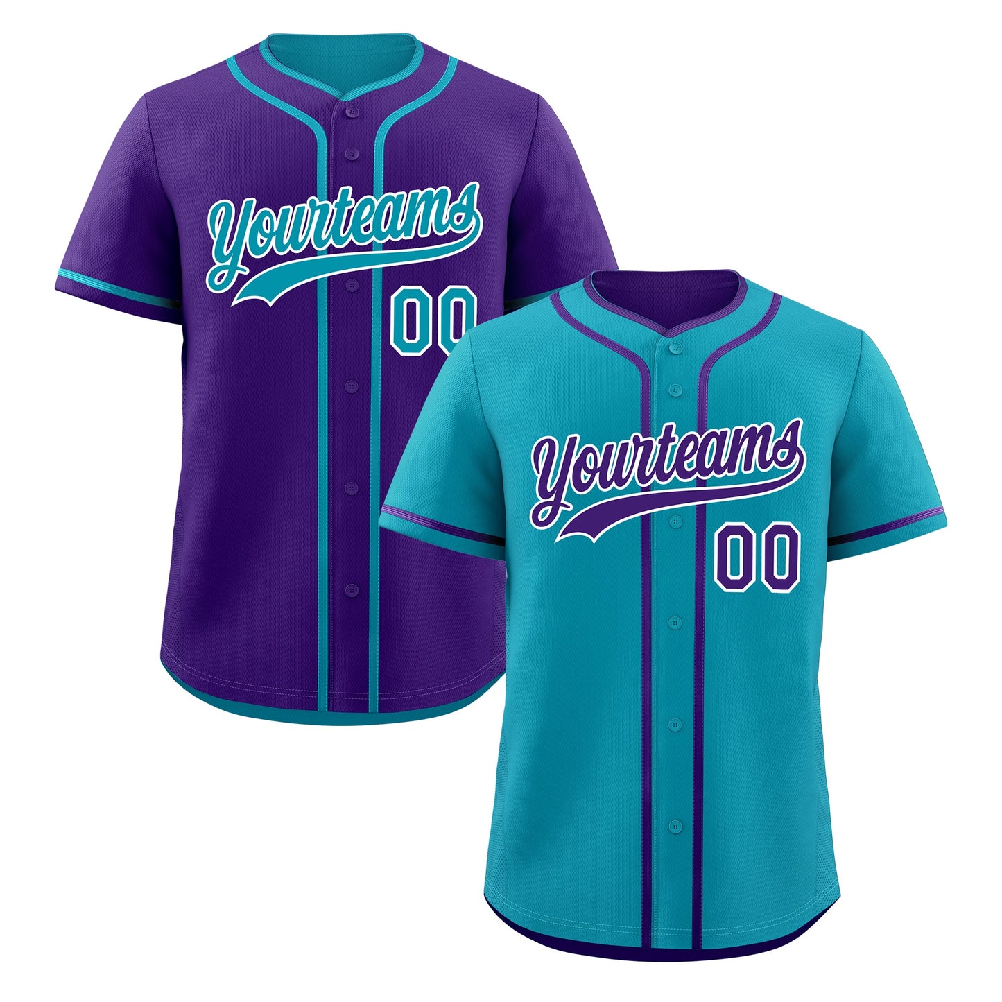 Custom Purple White Reversible Baseball Jersey Classic Style For Youth Team Design Service