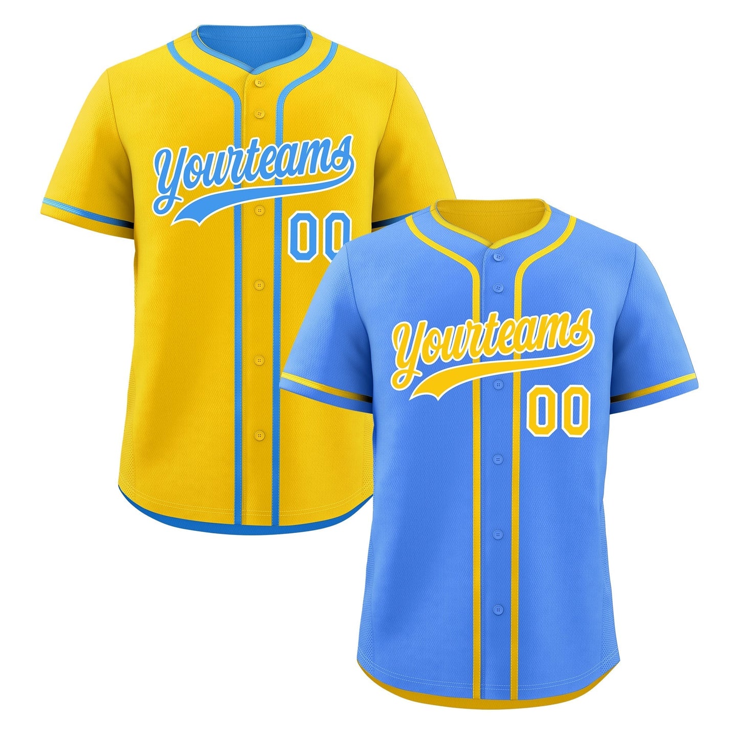 Custom Gold White Reversible Baseball Jersey Classic Style For Youth Team Design Service